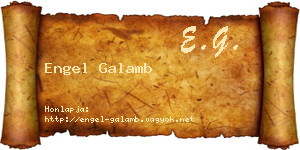 Engel Galamb névjegykártya