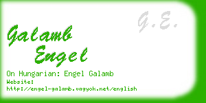 galamb engel business card